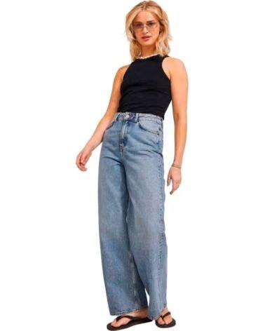 JJXX KURZARMSHIRT FOREST STR SL RIB JRS TOP DAMEN SCHWARZ NEGRO