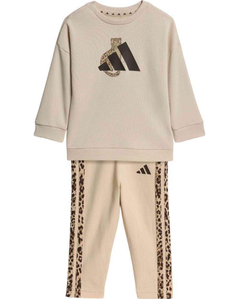 ADIDAS CHÁNDAL KC9644 BEIGE CON ESTAMPADO ANIMAL PARA NIÑOS CRYSTAL LINEN