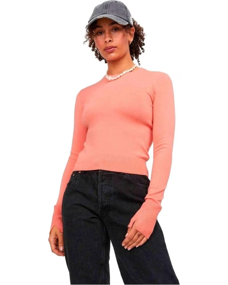 JJXX DAMEN PULLOVER VALENTINA SOFT CROP ORANGE NARANJA
