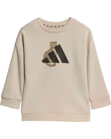 ADIDAS CHÁNDAL KC9644 BEIGE CON ESTAMPADO ANIMAL PARA NIÑOS CRYSTAL LINEN