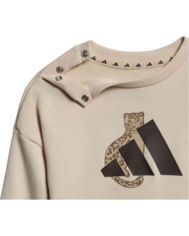 ADIDAS CHÁNDAL KC9644 BEIGE CON ESTAMPADO ANIMAL PARA NIÑOS CRYSTAL LINEN