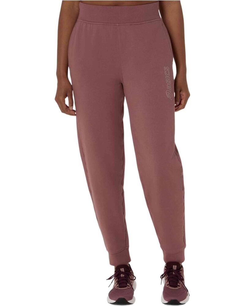 ASICS PANTALÓN DE CHÁNDAL SWEAT LOGO PARA MUJER RUBBLE RED