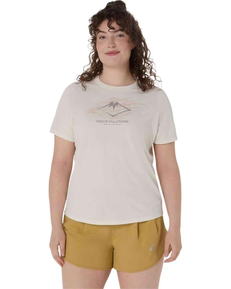 ASICS CAMISETA MANGA CORTA FUJITRAIL BLANCO ROTO MUJER CREAM