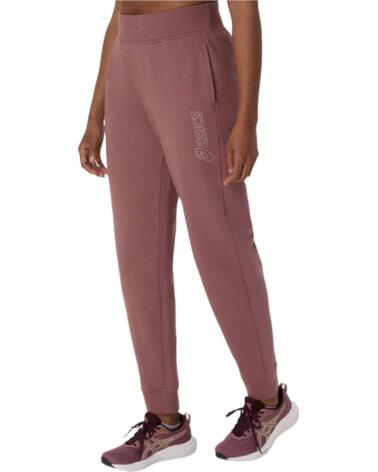 ASICS PANTALÓN DE CHÁNDAL SWEAT LOGO PARA MUJER RUBBLE RED