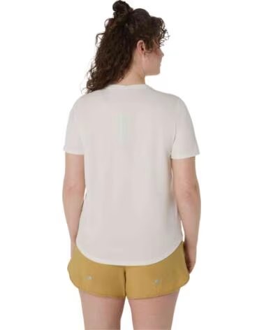 ASICS CAMISETA MANGA CORTA FUJITRAIL BLANCO ROTO MUJER CREAM