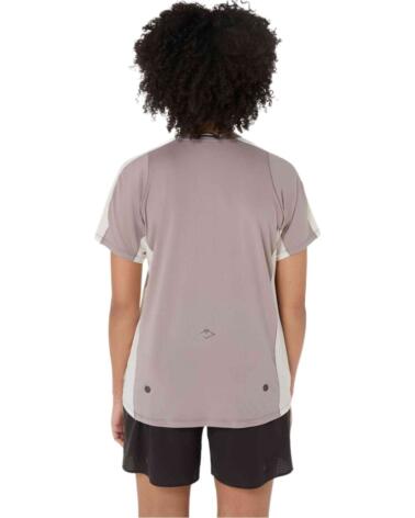 ASICS CAMISETA FUJITRAIL ELITE MANGA CORTA MUJER RAINSTORM GREY-CREAM