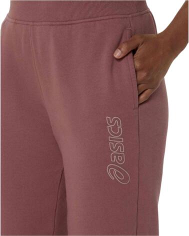ASICS PANTALÓN DE CHÁNDAL SWEAT LOGO PARA MUJER RUBBLE RED