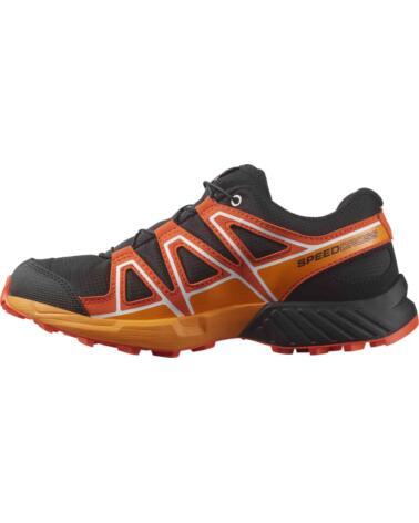 SALOMON ZAPATILLAS SPEEDCROSS L47724500 PARA NIÑOS BLACK-CHERRY TOMATO-TURMERIC