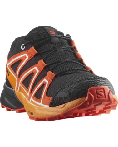 SALOMON ZAPATILLAS SPEEDCROSS L47724500 PARA NIÑOS BLACK-CHERRY TOMATO-TURMERIC
