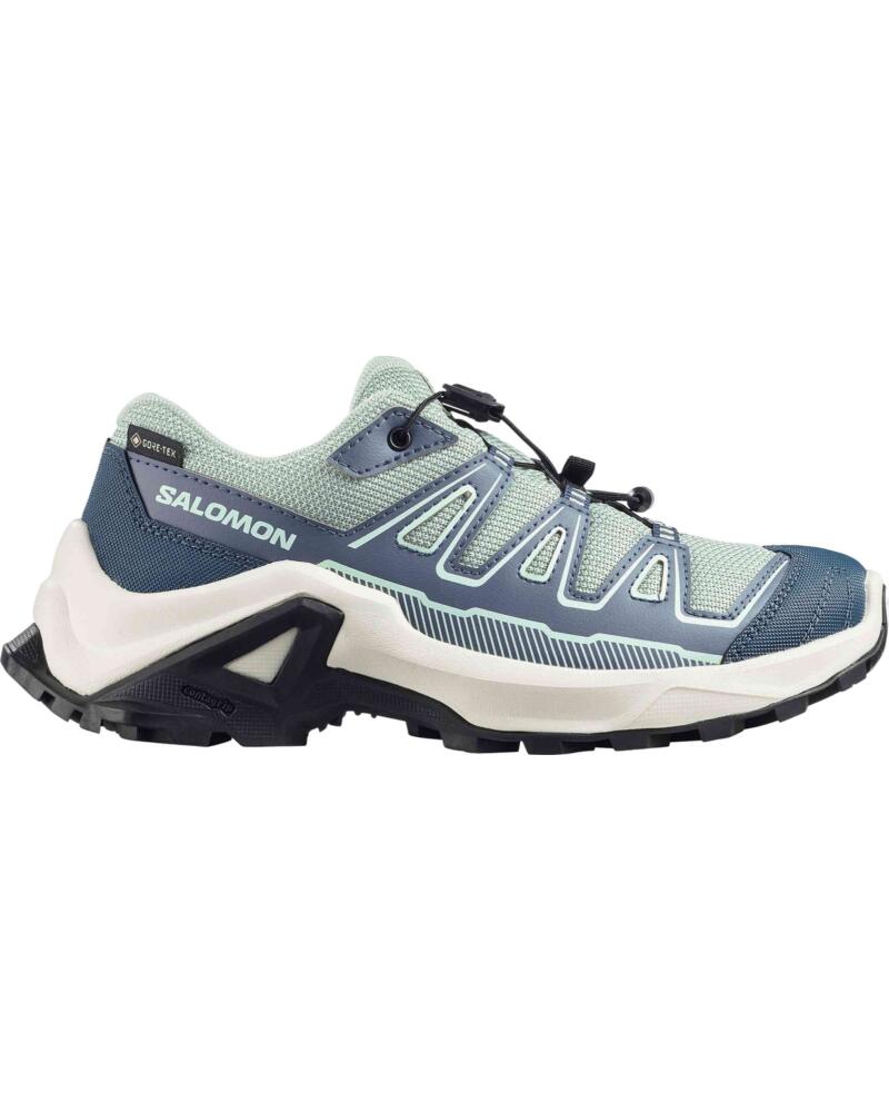 SALOMON ZAPATILLAS X ULTRA GORE-TEX UNISEX INFANTIL GREEN MILIEU-GRISAILLE-CLEARLY AQU