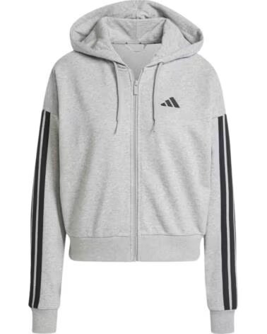 ADIDAS FELPA CON CAPPUCCIO JE0055 GRIGIA DA DONNA MGREYH-BLACK