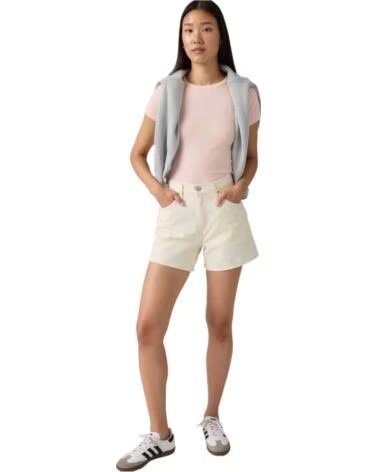 LEVIS PANTALON CORTO 003KI0022 EN BLANCO PARA MUJER BLANK IMPACT