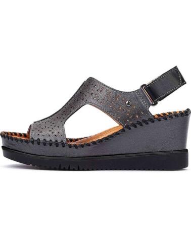 PIKOLINOS SANDALIAS AGUADULCE CON CUÑA Y DETALLE CALADO GRIS