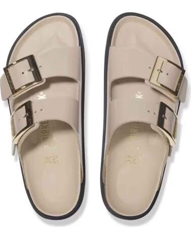 BIRKENSTOCK ARIZONA DROPLET BUCKLE SANDALEN BEIGE