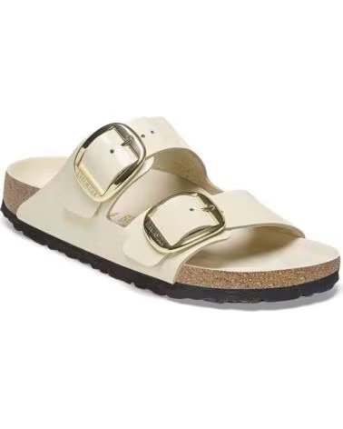 BIRKENSTOCK ARIZONA BIG BUCKLE SANDALEN AUS GLATTEM NATURLEDER - BEIGE
