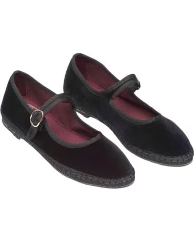 FLABELUS ANTONIA VELVET BALLET FLATS BLACK