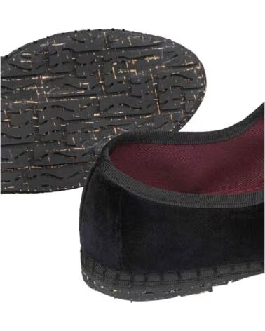 FLABELUS ANTONIA VELVET BALLET FLATS BLACK