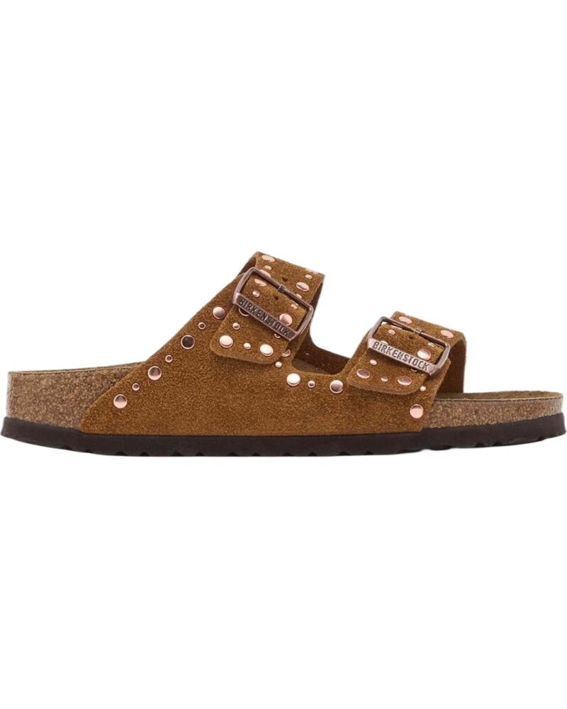 BIRKENSTOCK SANDALIAS CON TACHUELAS DE ANTE MARRÓN PARA MUJER