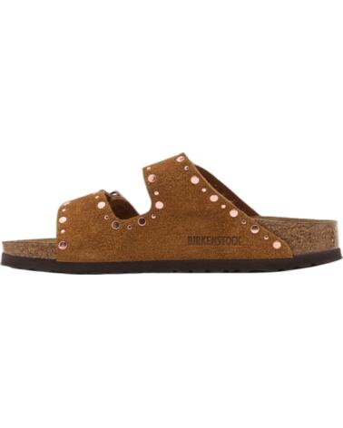 BIRKENSTOCK SANDALIAS CON TACHUELAS DE ANTE MARRÓN PARA MUJER
