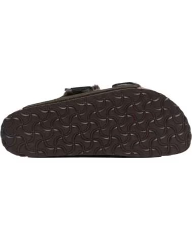 SANDALI BIRKENSTOCK ARIZONA SHEARLING IN CAMOSCIO E PELLICCIA MARRON