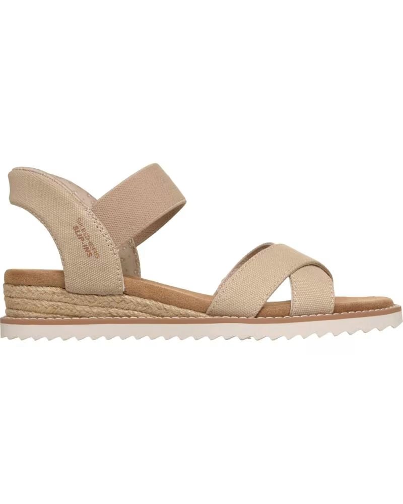 SKECHERS 114418-NAT WOMEN´S BEIGE CANVAS SANDALS