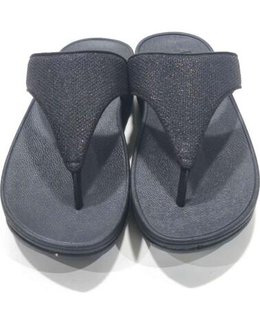 FITFLOP CHANCLAS A4Z-001 CON GLITTER PARA MUJER NEGRO
