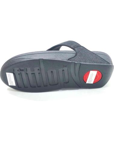 FITFLOP CHANCLAS A4Z-001 CON GLITTER PARA MUJER NEGRO