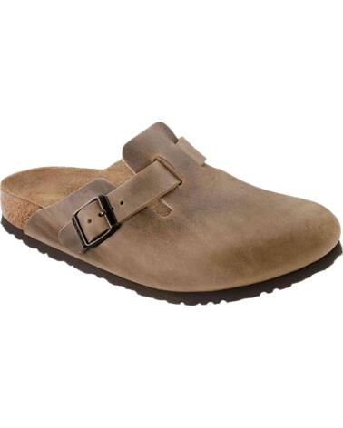 BIRKENSTOCK ZUECOS BOSTON SOFT FOOTBED TABACCO BROWN