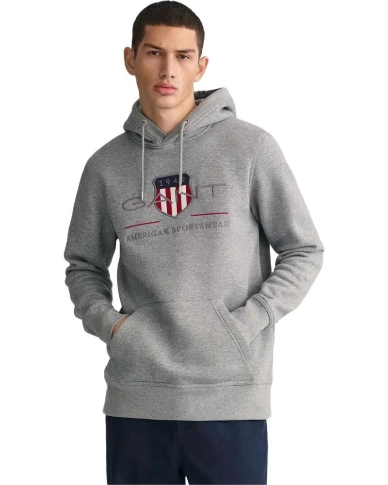 GANT SWEAT À CAPUCHE AMERICAN SPORTSWEAR GRIS