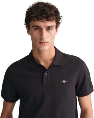 GANT POLO 2210005 DE MANGA CORTA NEGRO