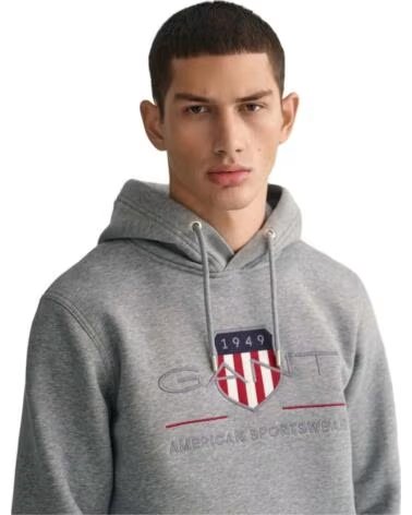 GANT SWEAT À CAPUCHE AMERICAN SPORTSWEAR GRIS