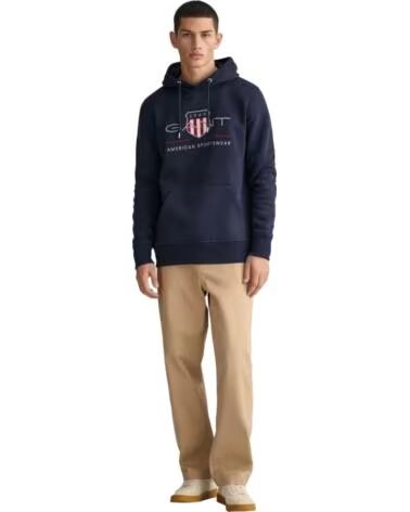 SUDADERA CON CAPUCHA GANT AMERICAN SPORTSWEAR AZUL