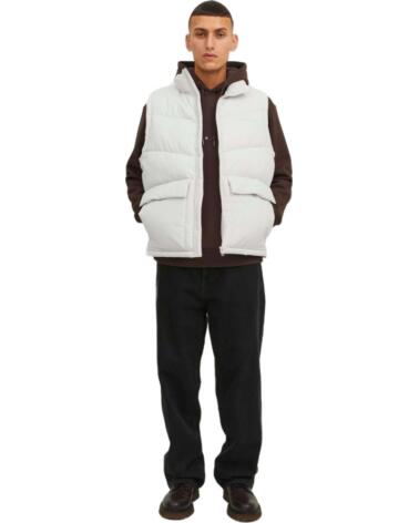 JACK AND JONES CHALECO ACOLCHADO & 12238853 MOONBEAM BLANCO
