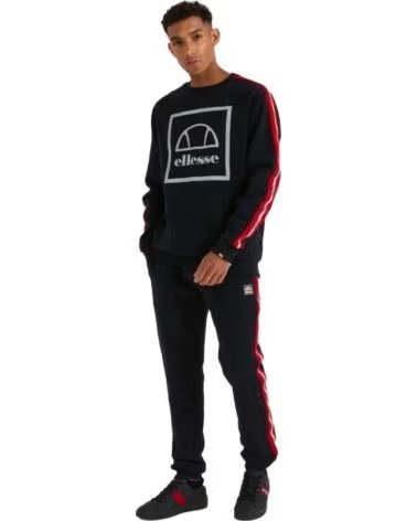 ELLESSE PANTALÓN DEPORTIVO SHP16198 CON BANDA LATERAL NEGRO