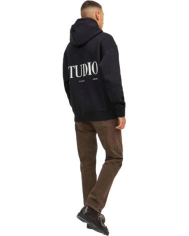 JACK AND JONES SUDADERA CON CAPUCHA AND 12245926 NEGRO