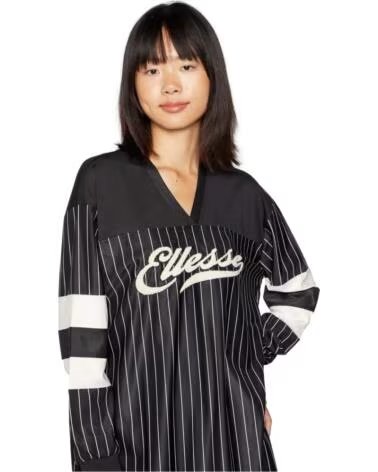 ELLESSE VESTIDO ALLINEA-DRESS ESTILO DEPORTIVO RAYAS NEGRO