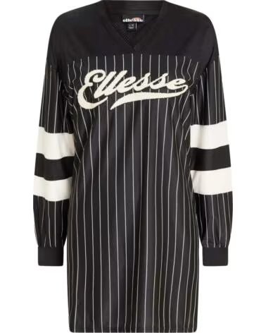 ELLESSE VESTIDO ALLINEA-DRESS ESTILO DEPORTIVO RAYAS NEGRO