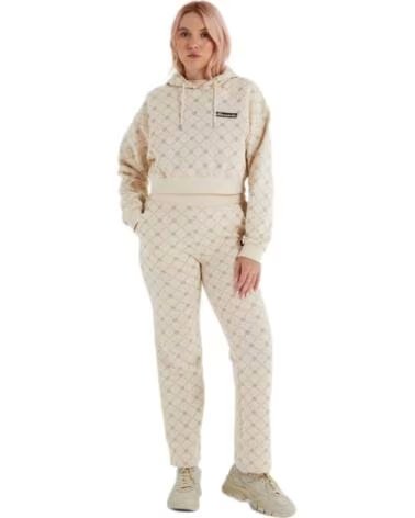 ELLESSE SUDADERA CON CAPUCHA ESTAMPADA BEIGE