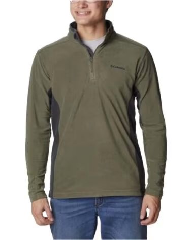 COLUMBIA FELPA HALF ZIP DA UOMO VERDE