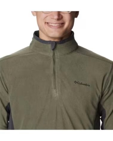 COLUMBIA FELPA HALF ZIP DA UOMO VERDE