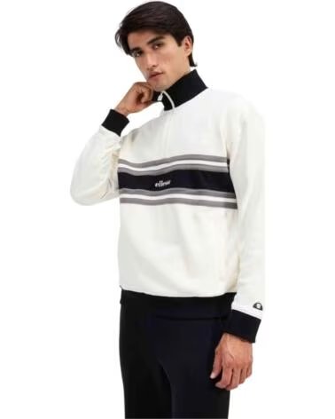 ELLESSE FELPA SHY21449-904 CON COLLO ALTO E ZIP MULTICOLOR