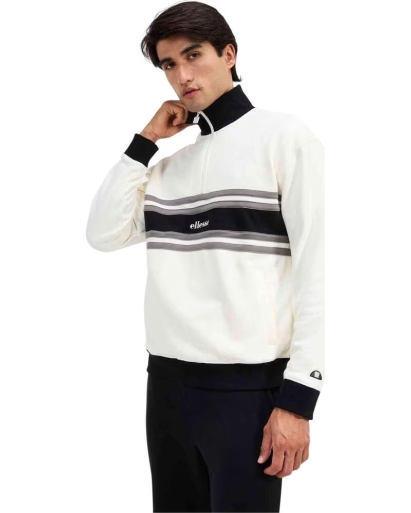 ELLESSE FELPA SHY21449-904 CON COLLO ALTO E ZIP MULTICOLOR