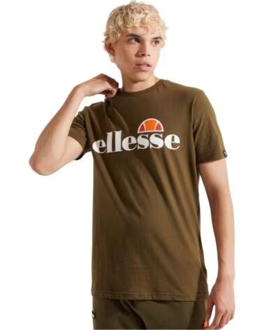 ELLESSE T-SHIRT SHC07405-KHAKI À MANCHES COURTES POUR HOMME EN MARRON MULTICOLOR