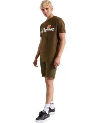ELLESSE SHC07405-KHAKI KURZARM-T-SHIRT FÜR HERREN IN BRAUN MULTICOLOR