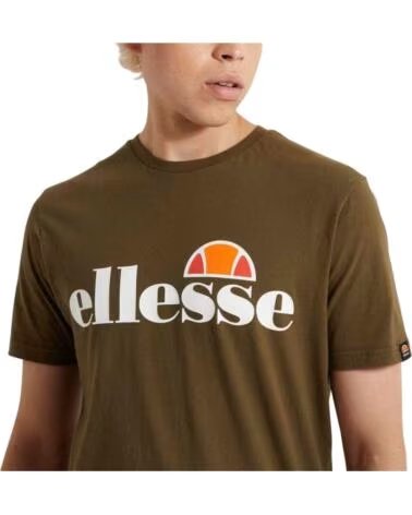 ELLESSE SHC07405-KHAKI KURZARM-T-SHIRT FÜR HERREN IN BRAUN MULTICOLOR