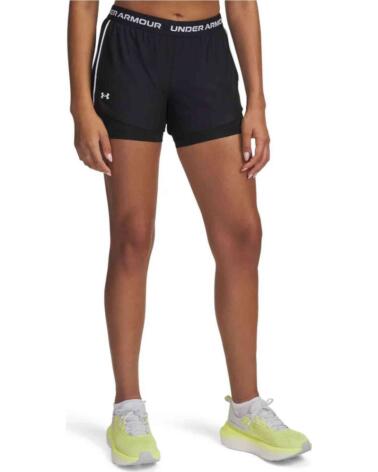 UNDER ARMOUR PANTALÓN CORTO 1389895-001 DEPORTIVO MUJER NEGRO