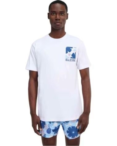 ELLESSE T-SHIRT À MANCHES COURTES AVEC IMPRIMÉ GRAPHIQUE BLANCO