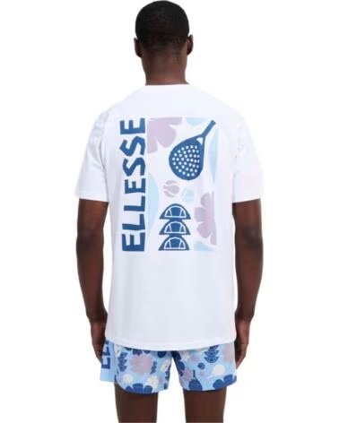 ELLESSE T-SHIRT À MANCHES COURTES AVEC IMPRIMÉ GRAPHIQUE BLANCO