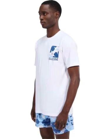 ELLESSE T-SHIRT À MANCHES COURTES AVEC IMPRIMÉ GRAPHIQUE BLANCO