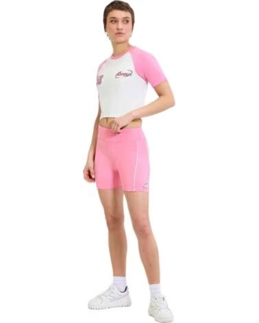 ELLESSE T-SHIRT MANCHES COURTES STYLE CROP FEMME ROSA